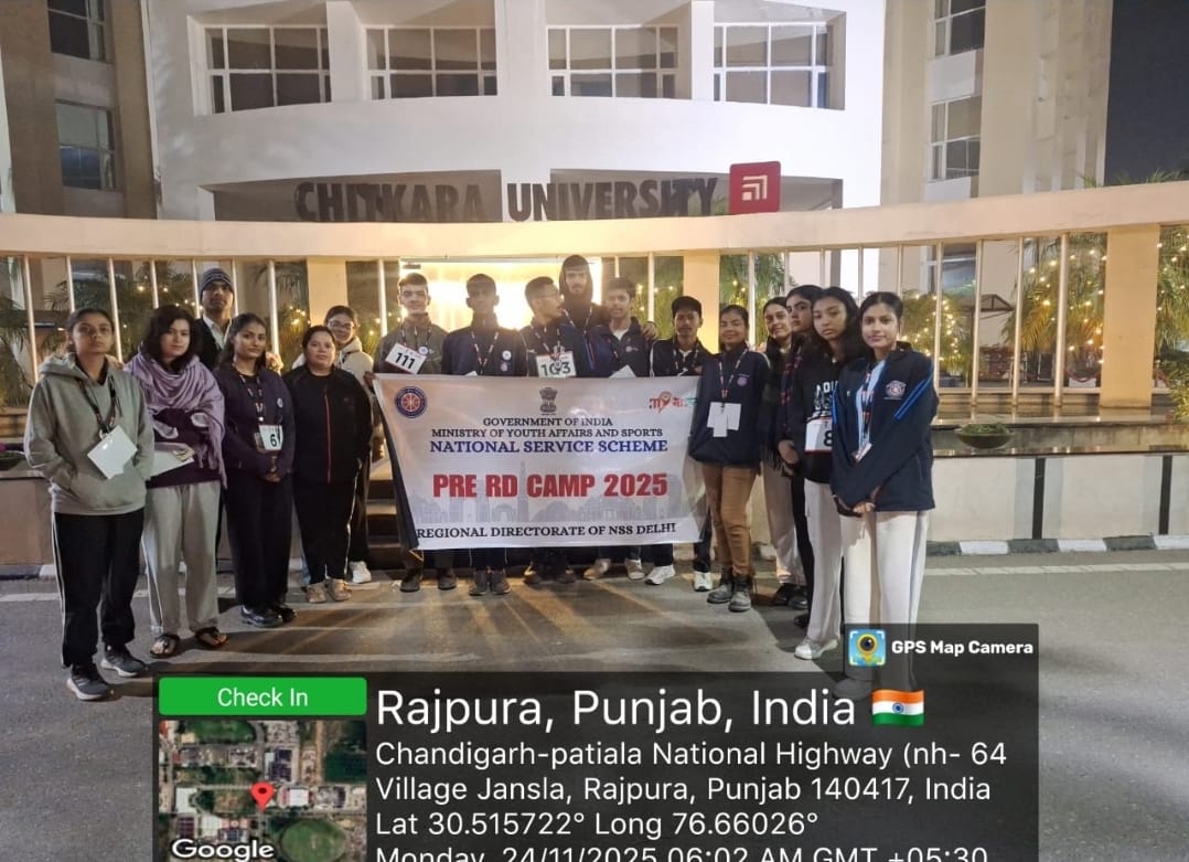 NSS volunteers representing the Regional Directorate at the prestigious Pre-Republic Day (Pre-RD) Parade Camp 2025.