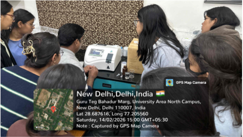 Students receiving hands-on training in Medical Diagnostics Laboratory